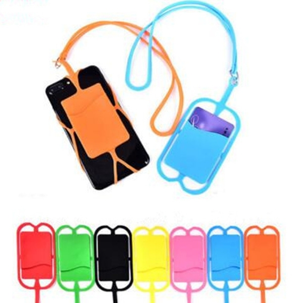 AH Universal Phone Lanyard & Credit Card Holder, Cell Phone Neck Strap  Cross Body Holder Compatible with iPhone 6 6S 7 8 8 Plus Galaxy S7 Note 3 4  5 and Other Smart Phones - AccessoryHappy